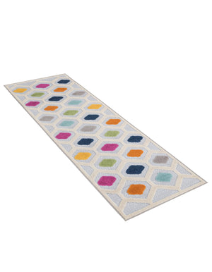 Gray 2' x 8' Aruba Outdoor Runner Area Rug Weather Resistant for Patio, Deck, Terrace, Balcony, Porch for Sale at Rug Engine