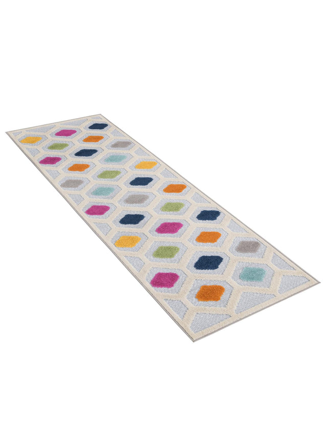 Gray 2' x 8' Aruba Outdoor Runner Area Rug Weather Resistant for Patio, Deck, Terrace, Balcony, Porch for Sale at Rug Engine
