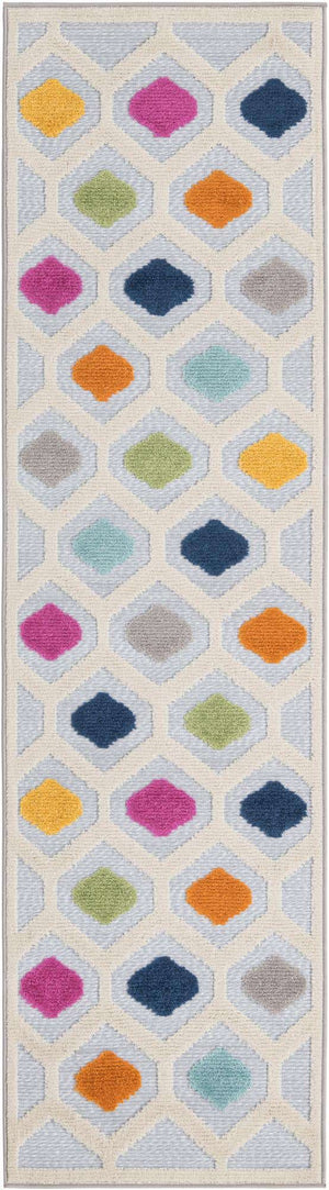 Gray 2' x 8' Aruba Outdoor Runner Area Rug Weather Resistant for Patio, Deck, Terrace, Balcony, Porch for Sale at Rug Engine