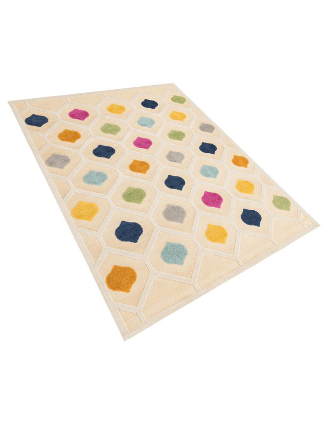 Beige 7' x 10' Aruba Outdoor Rectangle Area Rug Weather Resistant for Patio, Deck, Terrace, Balcony, Porch for Sale at Rug Engine