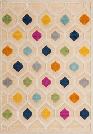 Beige 6' x 9' Aruba Outdoor Rectangle Area Rug Weather Resistant for Patio, Deck, Terrace, Balcony, Porch for Sale at Rug Engine