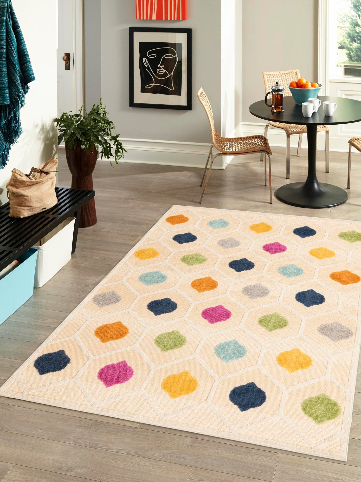 Beige 9' x 12' Aruba Outdoor Rectangle Area Rug Weather Resistant for Patio, Deck, Terrace, Balcony, Porch for Sale at Rug Engine