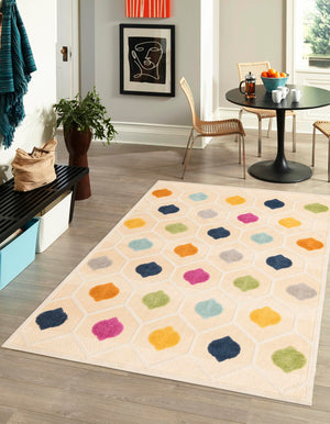 Beige 4' x 6' Aruba Outdoor Rectangle Area Rug Weather Resistant for Patio, Deck, Terrace, Balcony, Porch for Sale at Rug Engine