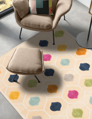 Beige 5' 3 x 8' Aruba Outdoor Rectangle Area Rug Weather Resistant for Patio, Deck, Terrace, Balcony, Porch for Sale at Rug Engine