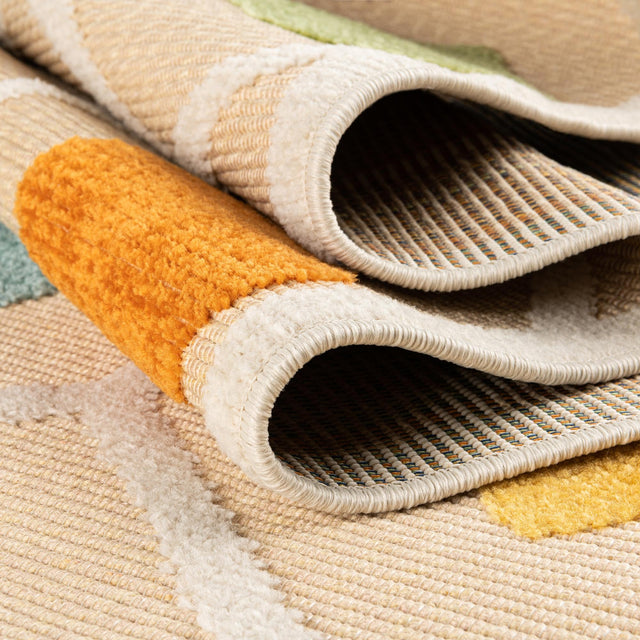 Beige 5' 3 x 8' Aruba Outdoor Rectangle Area Rug Weather Resistant for Patio, Deck, Terrace, Balcony, Porch for Sale at Rug Engine