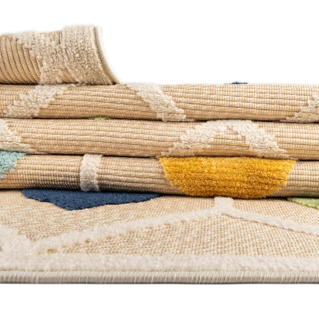 Beige 7' x 10' Aruba Outdoor Rectangle Area Rug Weather Resistant for Patio, Deck, Terrace, Balcony, Porch for Sale at Rug Engine