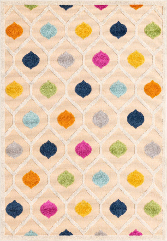 Beige 4' x 6' Aruba Outdoor Rectangle Area Rug Weather Resistant for Patio, Deck, Terrace, Balcony, Porch for Sale at Rug Engine