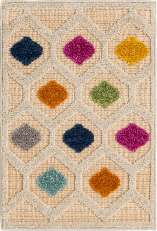 Beige 2' x 3' Aruba Outdoor Rectangle Area Rug Weather Resistant for Patio, Deck, Terrace, Balcony, Porch for Sale at Rug Engine