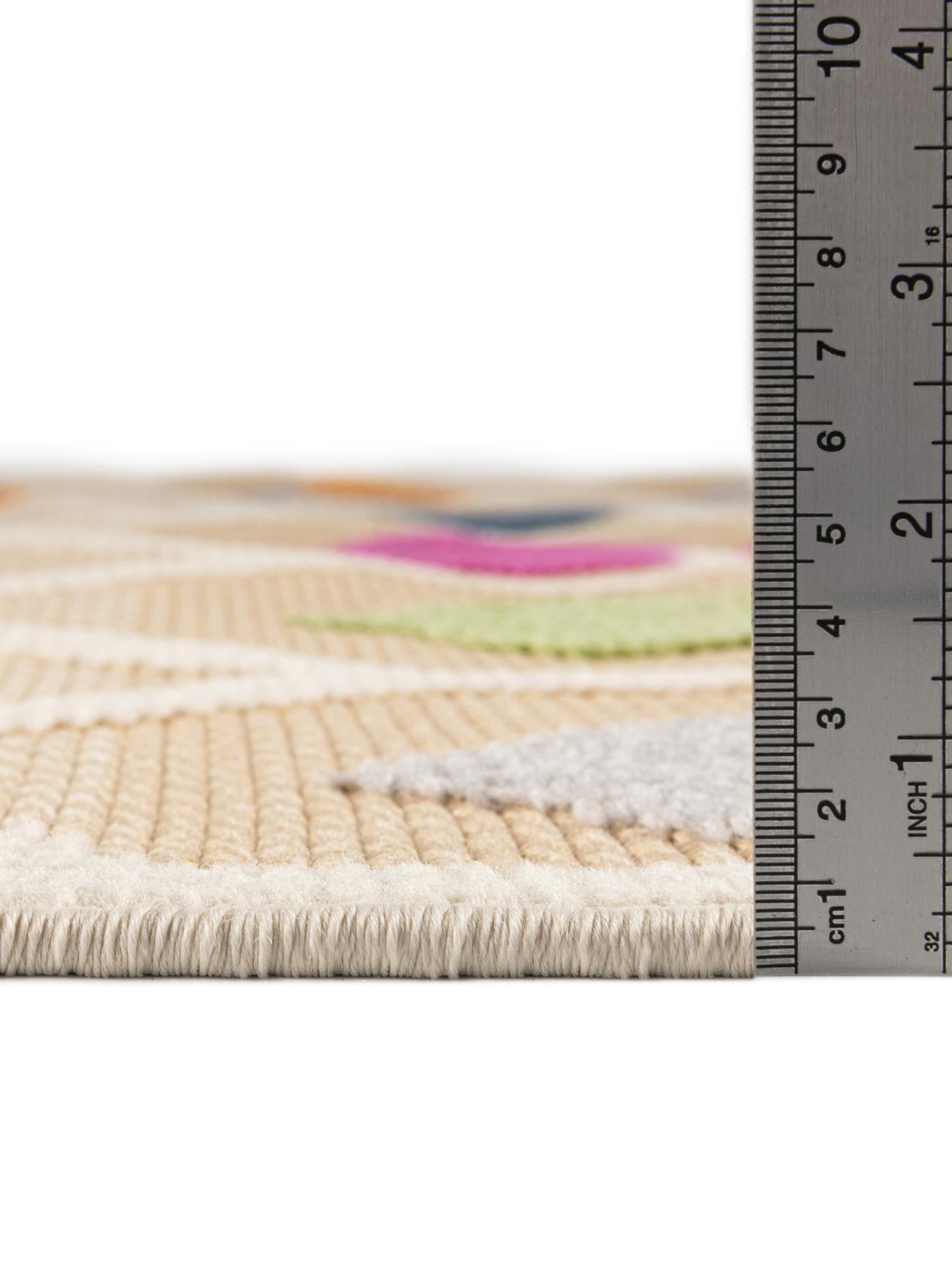 Beige 5' 3 x 5' 3 Aruba Outdoor Square Area Rug Weather Resistant for Patio, Deck, Terrace, Balcony, Porch for Sale at Rug Engine