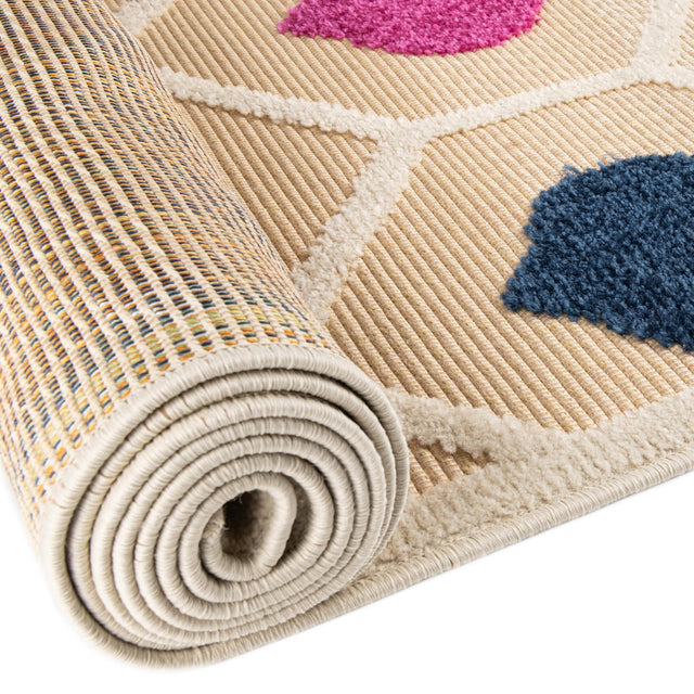 Beige 3' 3 x 3' 3 Aruba Outdoor Round Area Rug Weather Resistant for Patio, Deck, Terrace, Balcony, Porch for Sale at Rug Engine
