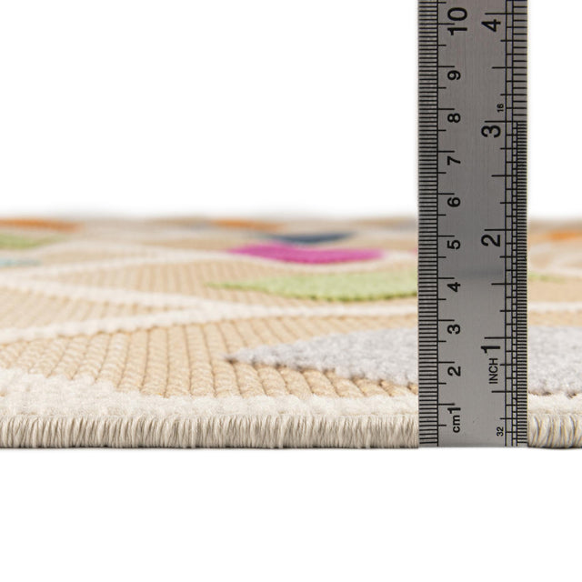 Beige 2' x 10' Aruba Outdoor Runner Area Rug Weather Resistant for Patio, Deck, Terrace, Balcony, Porch for Sale at Rug Engine