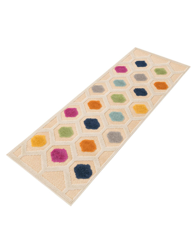 Beige 2' x 6' Aruba Outdoor Runner Area Rug Weather Resistant for Patio, Deck, Terrace, Balcony, Porch for Sale at Rug Engine