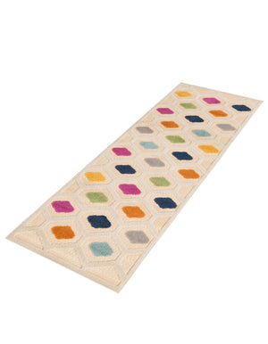 Beige 2' x 8' Aruba Outdoor Runner Area Rug Weather Resistant for Patio, Deck, Terrace, Balcony, Porch for Sale at Rug Engine