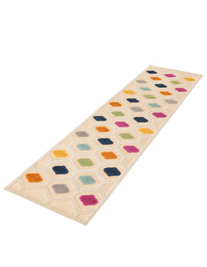 Beige 2' x 10' Aruba Outdoor Runner Area Rug Weather Resistant for Patio, Deck, Terrace, Balcony, Porch for Sale at Rug Engine
