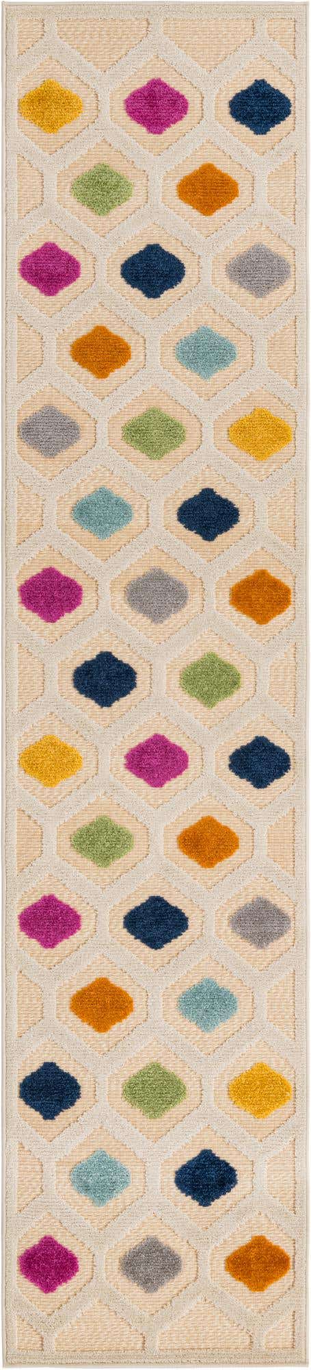 Beige 2' x 10' Aruba Outdoor Runner Area Rug Weather Resistant for Patio, Deck, Terrace, Balcony, Porch for Sale at Rug Engine