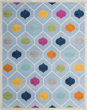 Blue 9' x 12' Aruba Outdoor Rectangle Area Rug Weather Resistant for Patio, Deck, Terrace, Balcony, Porch for Sale at Rug Engine