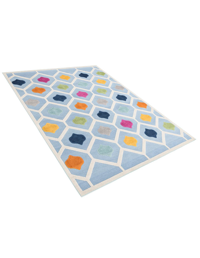 Blue 7' 10 x 10' Aruba Outdoor Rectangle Area Rug Weather Resistant for Patio, Deck, Terrace, Balcony, Porch for Sale at Rug Engine