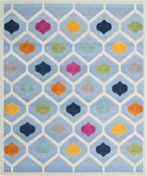 Blue 7' 10 x 10' Aruba Outdoor Rectangle Area Rug Weather Resistant for Patio, Deck, Terrace, Balcony, Porch for Sale at Rug Engine