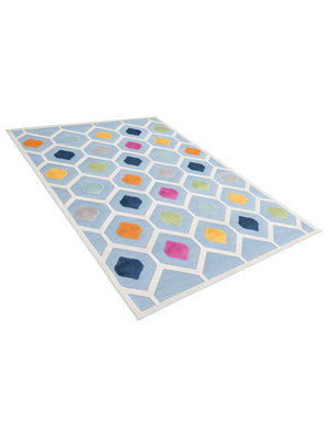 Blue 6' x 9' Aruba Outdoor Rectangle Area Rug Weather Resistant for Patio, Deck, Terrace, Balcony, Porch for Sale at Rug Engine
