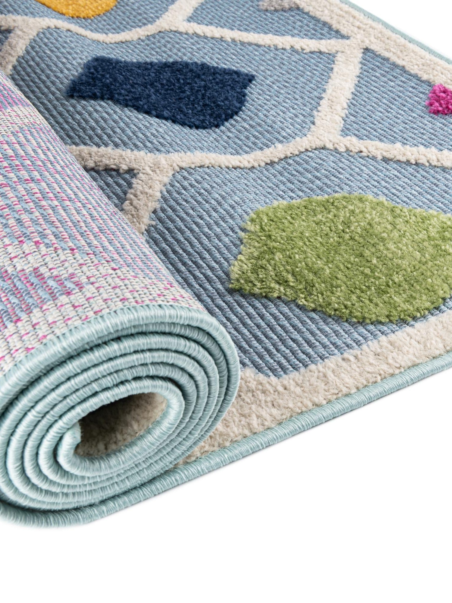 Blue 9' x 12' Aruba Outdoor Rectangle Area Rug Weather Resistant for Patio, Deck, Terrace, Balcony, Porch for Sale at Rug Engine