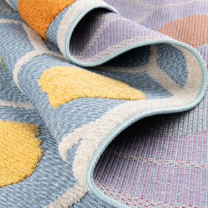 Blue 7' x 10' Aruba Outdoor Rectangle Area Rug Weather Resistant for Patio, Deck, Terrace, Balcony, Porch for Sale at Rug Engine