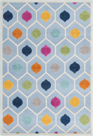 Blue 5' 3 x 8' Aruba Outdoor Rectangle Area Rug Weather Resistant for Patio, Deck, Terrace, Balcony, Porch for Sale at Rug Engine