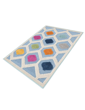 Blue 2' x 3' Aruba Outdoor Rectangle Area Rug Weather Resistant for Patio, Deck, Terrace, Balcony, Porch for Sale at Rug Engine