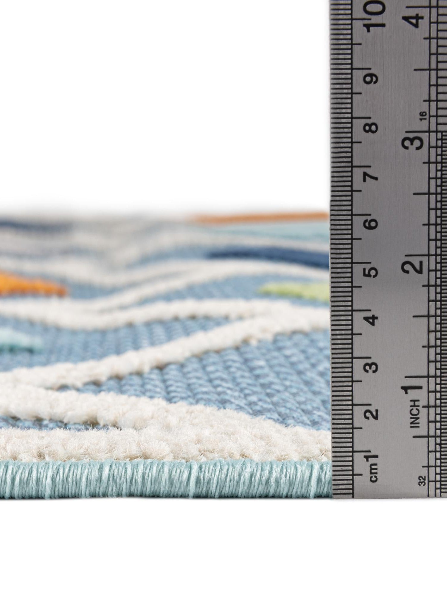 Blue 7' 10 x 7' 10 Aruba Outdoor Square Area Rug Weather Resistant for Patio, Deck, Terrace, Balcony, Porch for Sale at Rug Engine