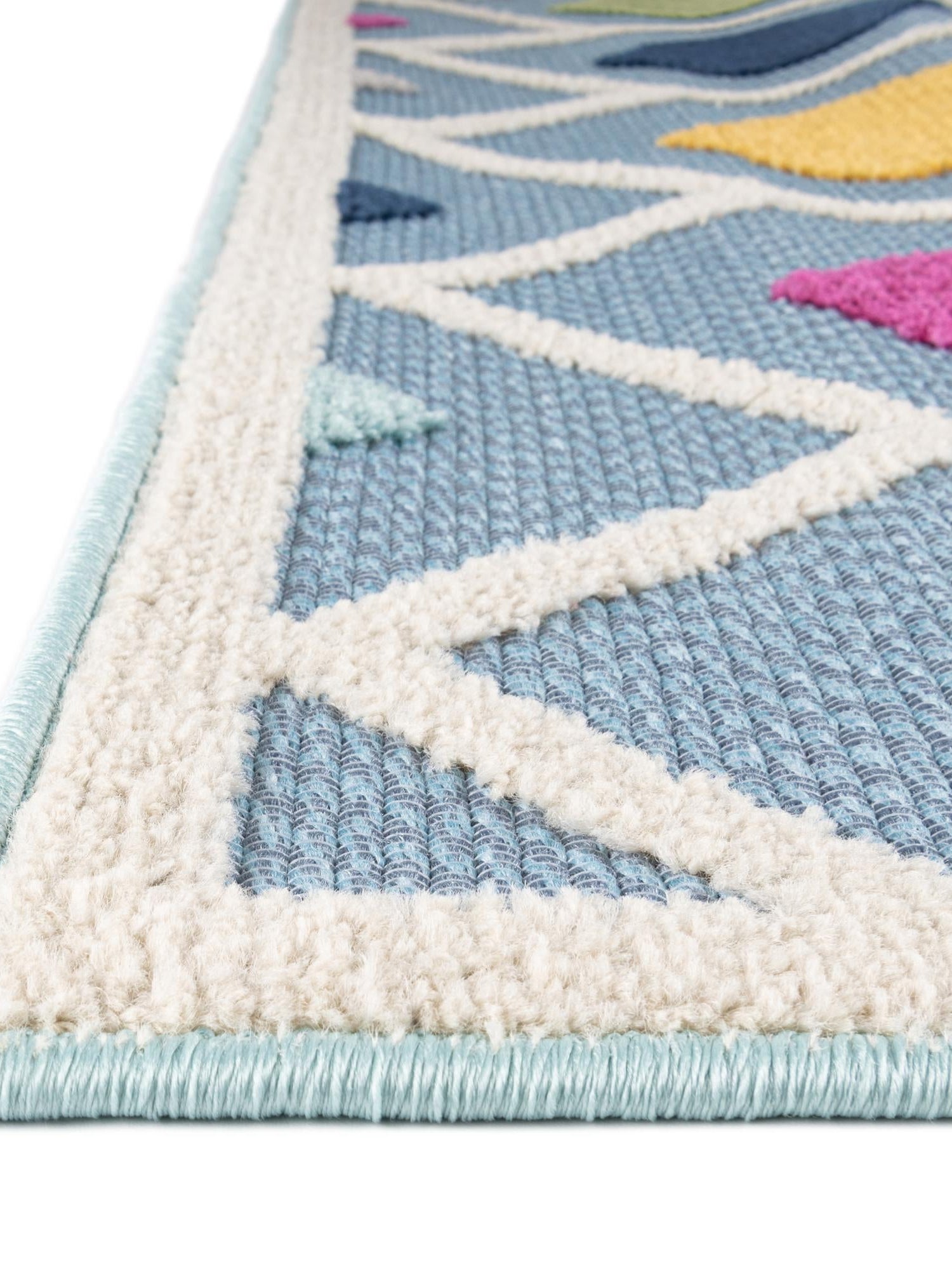 Blue 7' 10 x 7' 10 Aruba Outdoor Square Area Rug Weather Resistant for Patio, Deck, Terrace, Balcony, Porch for Sale at Rug Engine