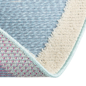 Blue 5' 3 x 5' 3 Aruba Outdoor Round Area Rug Weather Resistant for Patio, Deck, Terrace, Balcony, Porch for Sale at Rug Engine
