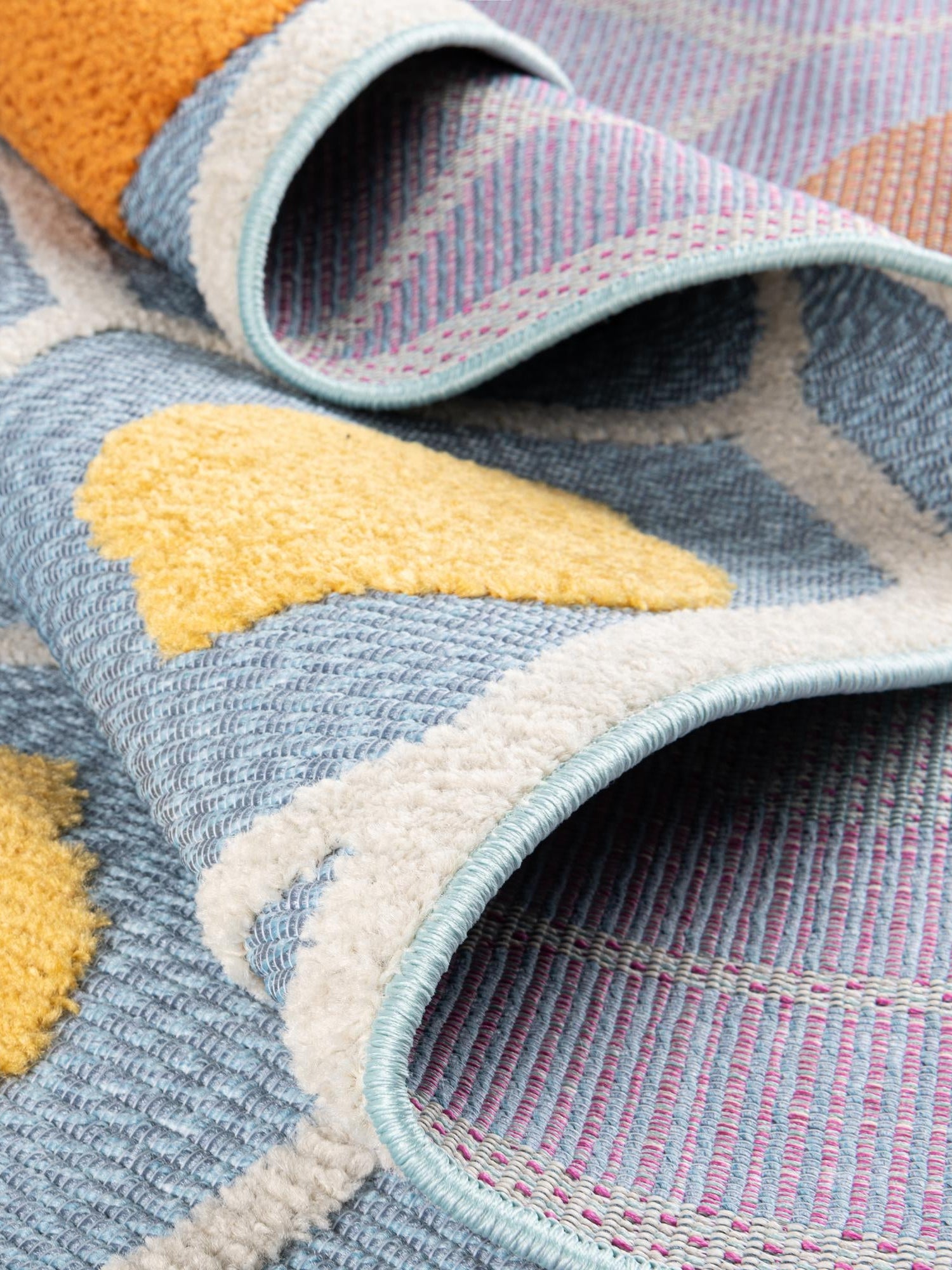 Blue 2' x 6' Aruba Outdoor Runner Area Rug Weather Resistant for Patio, Deck, Terrace, Balcony, Porch for Sale at Rug Engine