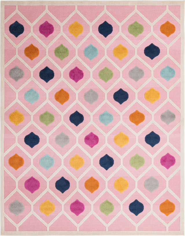 Pink 9' x 12' Aruba Outdoor Rectangle Area Rug Weather Resistant for Patio, Deck, Terrace, Balcony, Porch for Sale at Rug Engine
