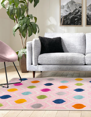 Pink 6' x 9' Aruba Outdoor Rectangle Rug