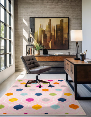 Pink 6' x 9' Aruba Outdoor Rectangle Rug