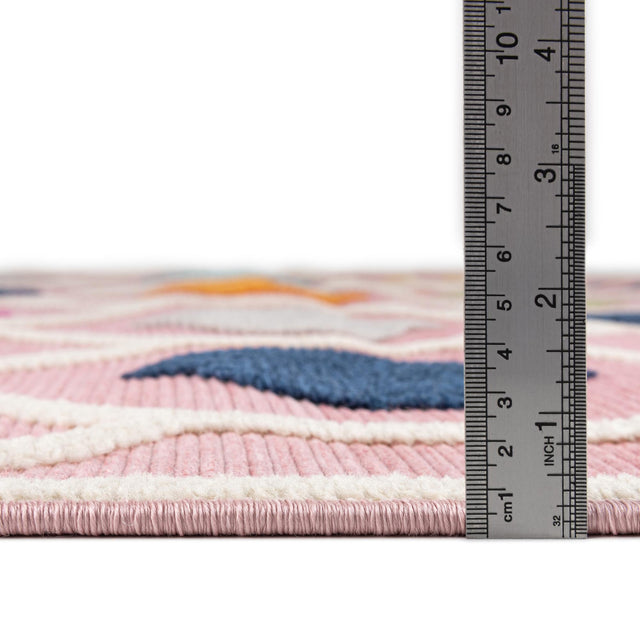 Pink 7' 10 x 10' Aruba Outdoor Rectangle Area Rug Weather Resistant for Patio, Deck, Terrace, Balcony, Porch for Sale at Rug Engine