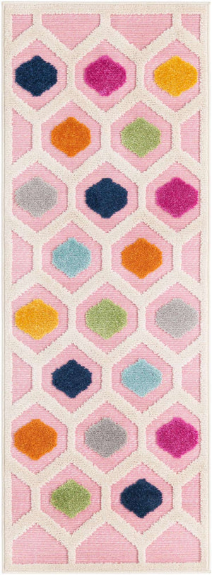 Pink 2' x 3' Aruba Outdoor Rectangle Area Rug Weather Resistant for Patio, Deck, Terrace, Balcony, Porch for Sale at Rug Engine
