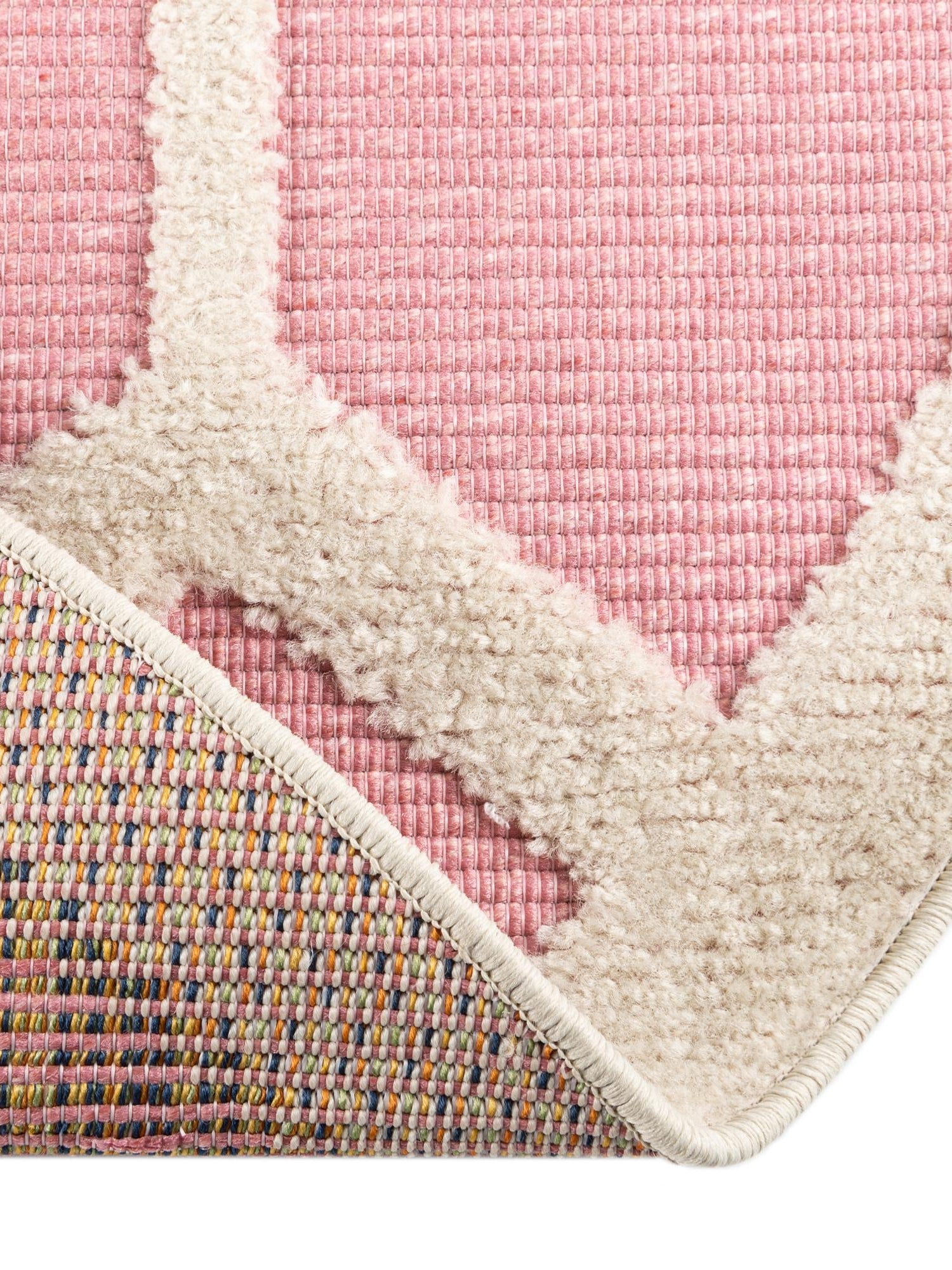 Pink 5' 3 x 5' 3 Aruba Outdoor Round Area Rug Weather Resistant for Patio, Deck, Terrace, Balcony, Porch for Sale at Rug Engine