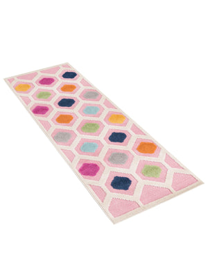 Pink 2' x 6' Aruba Outdoor Runner Area Rug Weather Resistant for Patio, Deck, Terrace, Balcony, Porch for Sale at Rug Engine