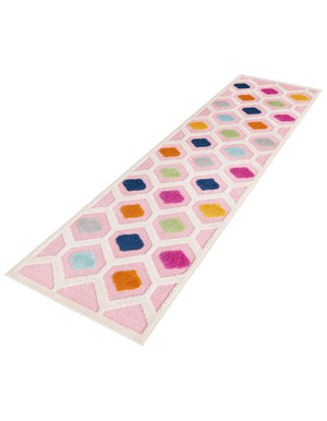 Pink 2' x 8' Aruba Outdoor Runner Area Rug Weather Resistant for Patio, Deck, Terrace, Balcony, Porch for Sale at Rug Engine