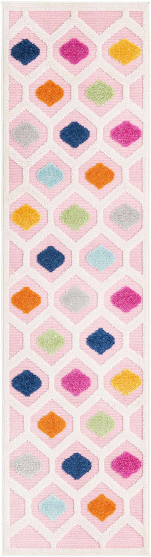 Pink 2' x 8' Aruba Outdoor Runner Area Rug Weather Resistant for Patio, Deck, Terrace, Balcony, Porch for Sale at Rug Engine