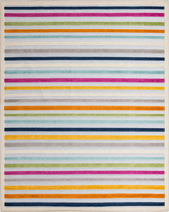 Gray 9' x 12' Aruba Outdoor Rectangle Area Rug Weather Resistant for Patio, Deck, Terrace, Balcony, Porch for Sale at Rug Engine