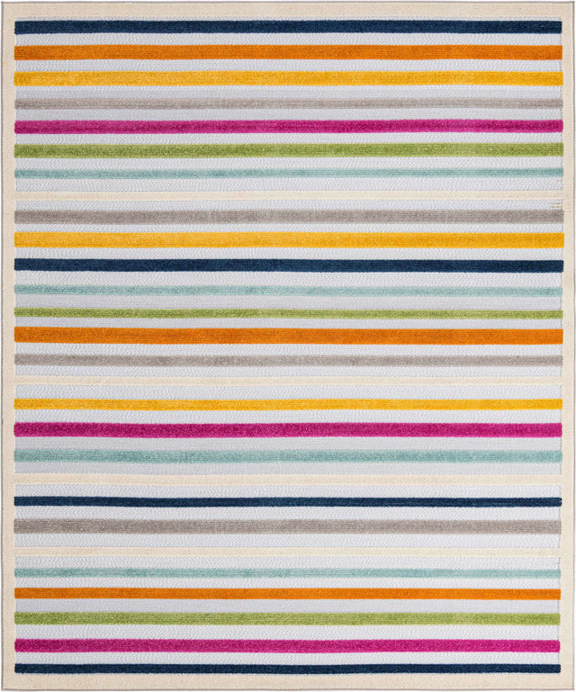 Gray 7' 10 x 10' Aruba Outdoor Rectangle Area Rug Weather Resistant for Patio, Deck, Terrace, Balcony, Porch for Sale at Rug Engine