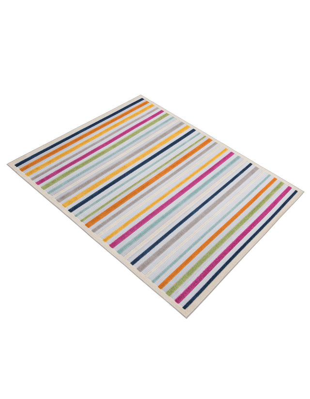 Gray 7' x 10' Aruba Outdoor Rectangle Area Rug Weather Resistant for Patio, Deck, Terrace, Balcony, Porch for Sale at Rug Engine
