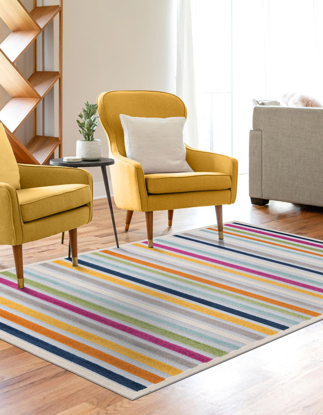 Gray 7' x 10' Aruba Outdoor Rectangle Area Rug Weather Resistant for Patio, Deck, Terrace, Balcony, Porch for Sale at Rug Engine
