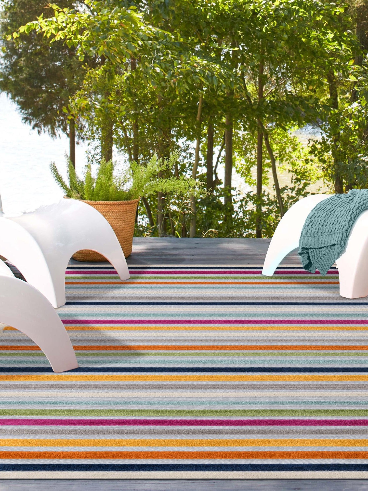Gray 6' x 9' Aruba Outdoor Rectangle Area Rug Weather Resistant for Patio, Deck, Terrace, Balcony, Porch for Sale at Rug Engine