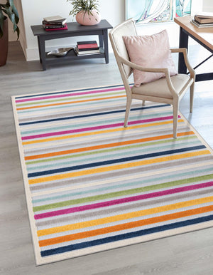 Gray 7' x 10' Aruba Outdoor Rectangle Area Rug Weather Resistant for Patio, Deck, Terrace, Balcony, Porch for Sale at Rug Engine