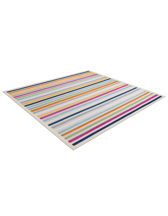 Gray 7' 10 x 7' 10 Aruba Outdoor Square Area Rug Weather Resistant for Patio, Deck, Terrace, Balcony, Porch for Sale at Rug Engine