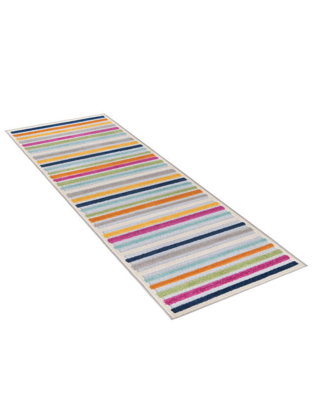 Gray 2' x 8' Aruba Outdoor Runner Area Rug Weather Resistant for Patio, Deck, Terrace, Balcony, Porch for Sale at Rug Engine