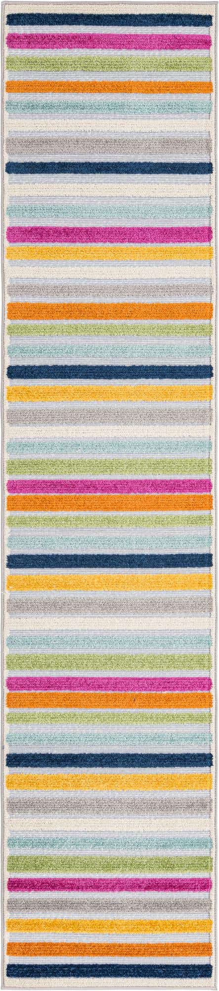 Gray 2' x 10' Aruba Outdoor Runner Area Rug Weather Resistant for Patio, Deck, Terrace, Balcony, Porch for Sale at Rug Engine