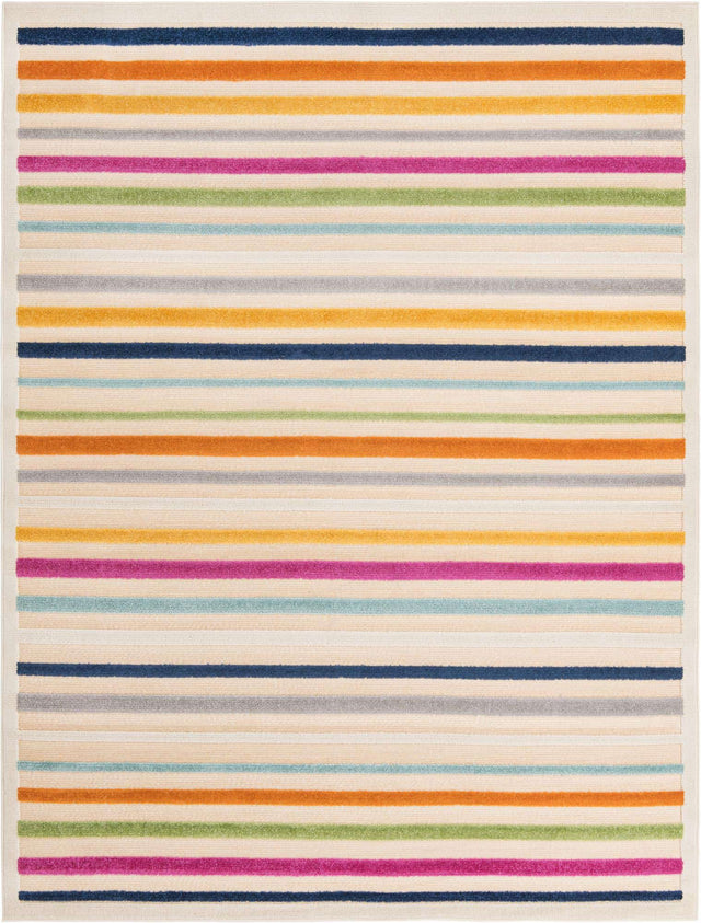 Beige 7' x 10' Aruba Outdoor Rectangle Area Rug Weather Resistant for Patio, Deck, Terrace, Balcony, Porch for Sale at Rug Engine